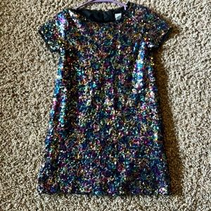 VGUC Gap Kids multicolored sequin dress, size Small